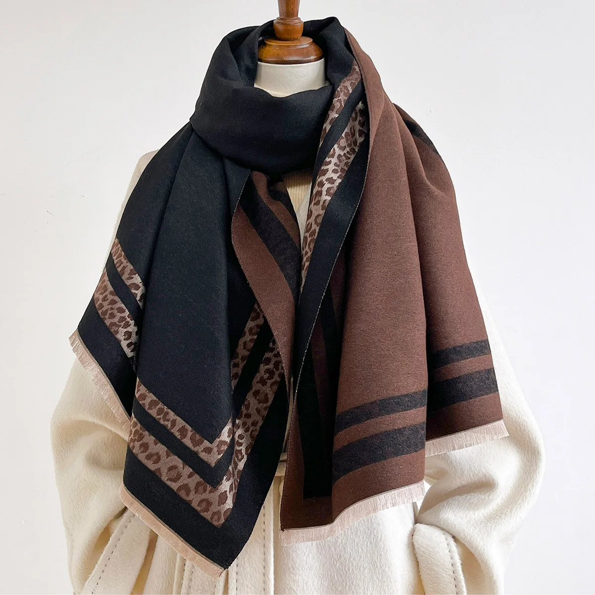 Winter Reversible Warm Large S - Woven Scarf Blanket ulasan dan harga