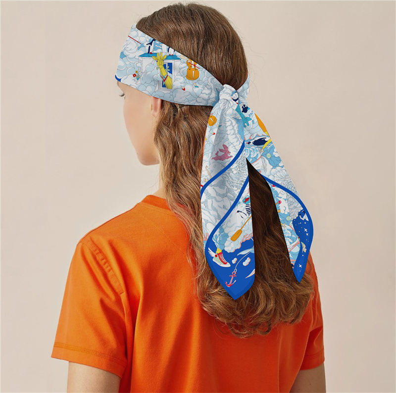 POBING Twill Silk Scarf Women  - Face Scarf Mask ulasan dan harga
