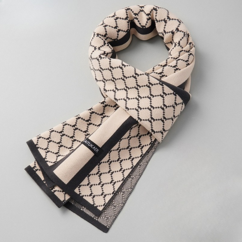 Luxury Brand Winter Imitation  - Muffler Men Wool ulasan dan harga