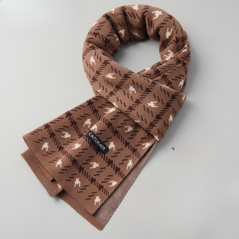 Luxury Brand Winter Imitation  - Muffler Men Wool ulasan dan harga