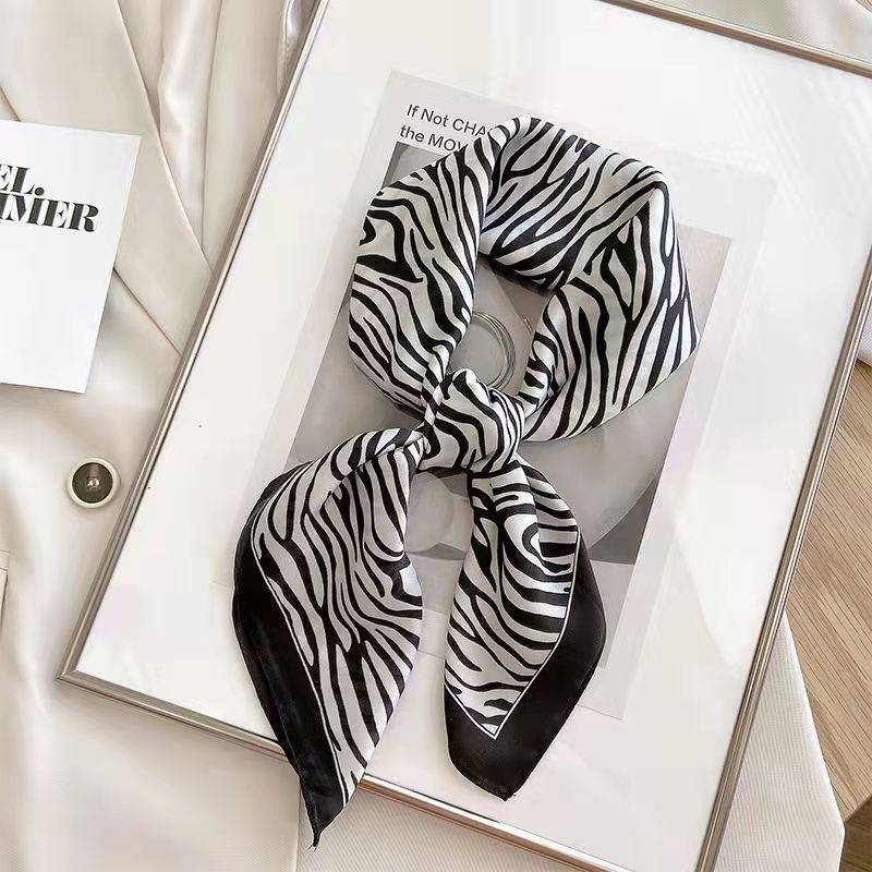 New Fashion Zebra Printed Squa - Scarf Silk Square ulasan dan harga