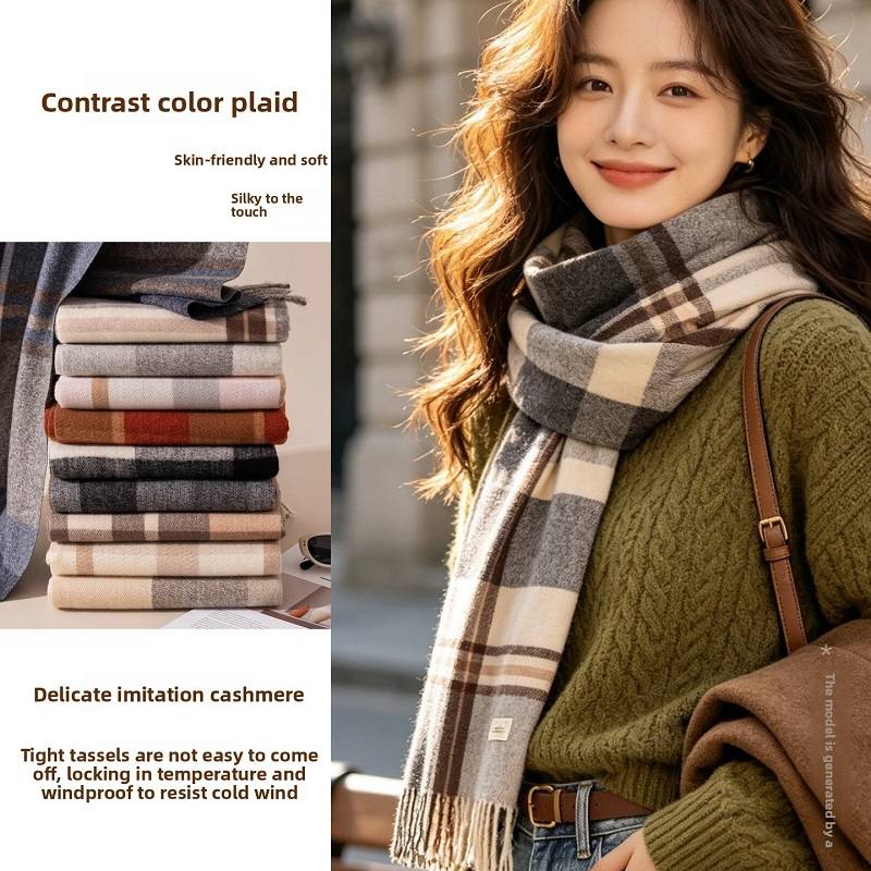 neck scarf thickened heathered - Infinity Scarf Knit ulasan dan harga